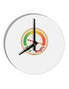 Naughty or Nice Meter Naughty 10 InchRound Wall Clock-Wall Clock-TooLoud-White-Davson Sales