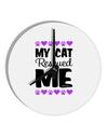 My Cat Rescued Me 10 InchRound Wall Clock-Wall Clock-TooLoud-White-Davson Sales