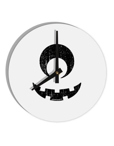 Cyclops Lantern Distressed 10 InchRound Wall Clock-Wall Clock-TooLoud-White-Davson Sales