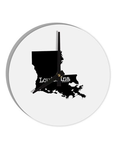 Louisiana - United States Shape 10 InchRound Wall Clock-Wall Clock-TooLoud-White-Davson Sales