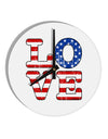 American Love Design - Distressed 10 InchRound Wall Clock by TooLoud-Wall Clock-TooLoud-White-Davson Sales