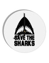 Save The Sharks 10 InchRound Wall Clock-Wall Clock-TooLoud-White-Davson Sales