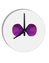 Mermaid Shell Bra Purple 10 InchRound Wall Clock by TooLoud-Wall Clock-TooLoud-White-Davson Sales