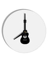 Acoustic Guitar Cool Musician 10 InchRound Wall Clock by TooLoud-Wall Clock-TooLoud-White-Davson Sales