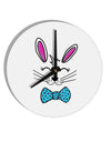 TooLoud Happy Easter Bunny Face 10 Inch Round Wall Clock-Wall Clock-TooLoud-Davson Sales