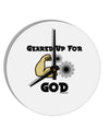 Geared Up For God 10 InchRound Wall Clock by TooLoud-Wall Clock-TooLoud-White-Davson Sales