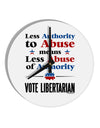 Libertarian Against Authority Abuse 10 InchRound Wall Clock-Wall Clock-TooLoud-White-Davson Sales