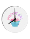 Birthday Girl - Candle Cupcake 10 InchRound Wall Clock by TooLoud-Wall Clock-TooLoud-White-Davson Sales