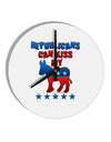 Republicans Can Kiss My - Democrat 10 InchRound Wall Clock-Wall Clock-TooLoud-White-Davson Sales