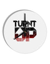 Turnt Up Distressed 10 InchRound Wall Clock-Wall Clock-TooLoud-White-Davson Sales