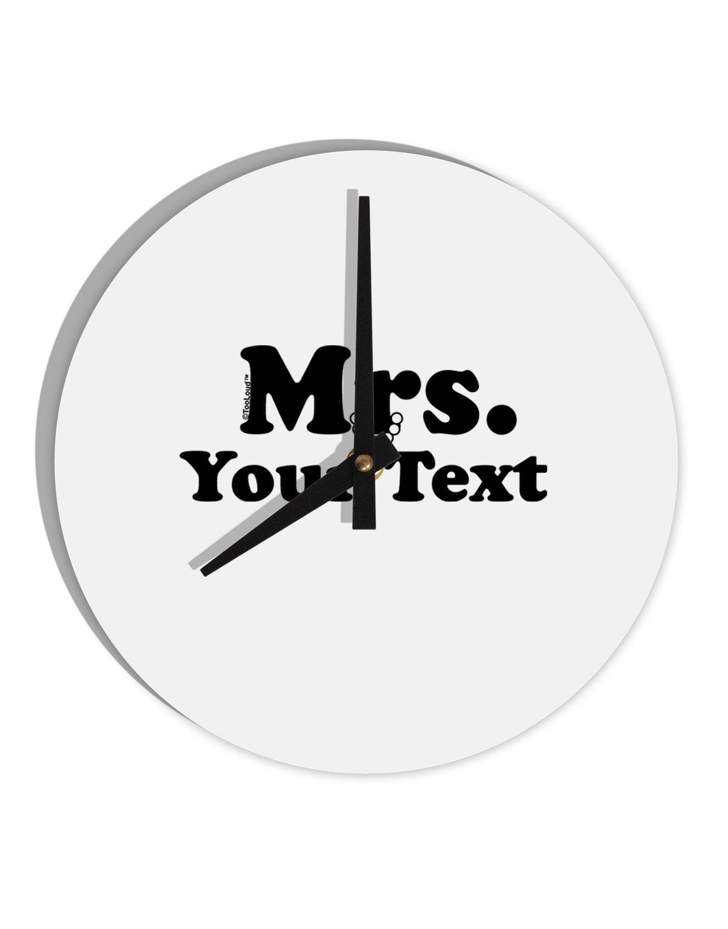 Personalized Mrs Classy 10 InchRound Wall Clock by TooLoud-Wall Clock-TooLoud-White-Davson Sales