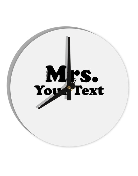 Personalized Mrs Classy 10 InchRound Wall Clock by TooLoud-Wall Clock-TooLoud-White-Davson Sales