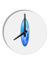 Jellyfish Surfboard 10 InchRound Wall Clock by TooLoud-Wall Clock-TooLoud-White-Davson Sales