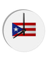 Puerto Rico Flag 10 InchRound Wall Clock-Wall Clock-TooLoud-White-Davson Sales