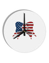 Patriotic Bow 10 InchRound Wall Clock-Wall Clock-TooLoud-White-Davson Sales