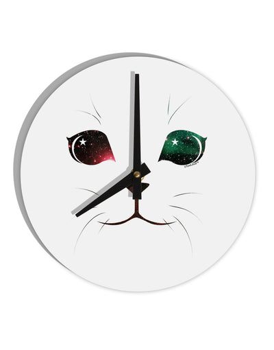 Adorable Space Cat 10 InchRound Wall Clock  by TooLoud