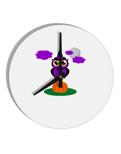 Owl Purple 10 InchRound Wall Clock-Wall Clock-TooLoud-White-Davson Sales