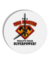 Fire Fighter - Superpower 10 InchRound Wall Clock-Wall Clock-TooLoud-White-Davson Sales