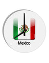 Mexican Flag App Icon - Text 10 InchRound Wall Clock by TooLoud-Wall Clock-TooLoud-White-Davson Sales