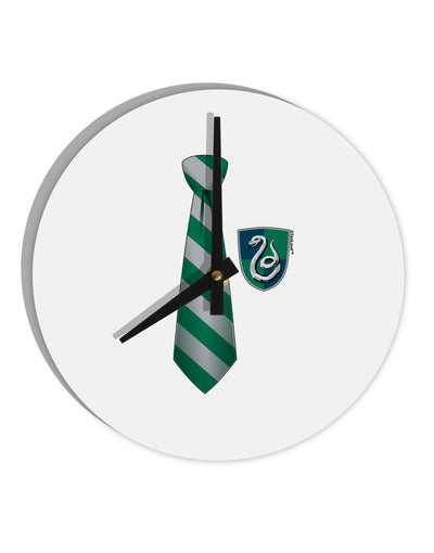 TooLoud Wizard Tie Green and Silver 10 InchRound Wall Clock-Wall Clock-TooLoud-White-Davson Sales