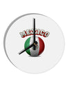 Soccer Ball Flag - Mexico 10 InchRound Wall Clock-Wall Clock-TooLoud-White-Davson Sales