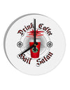Red Cup Drink Coffee Hail Satan 10 InchRound Wall Clock by TooLoud-Wall Clock-TooLoud-White-Davson Sales