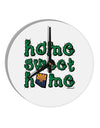 Home Sweet Home - Arizona - Cactus and State Flag 10 InchRound Wall Clock by TooLoud-Wall Clock-TooLoud-White-Davson Sales