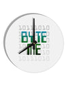 Byte Me 10 InchRound Wall Clock-Wall Clock-TooLoud-White-Davson Sales