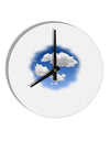 Blue Sky Puffy Clouds 10 InchRound Wall Clock-Wall Clock-TooLoud-White-Davson Sales