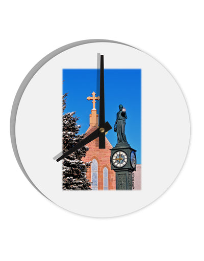 Manitou Springs Colorado 10 InchRound Wall Clock by TooLoud-Wall Clock-TooLoud-White-Davson Sales