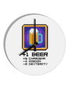 Pixel Beer Item 10 InchRound Wall Clock-Wall Clock-TooLoud-White-Davson Sales