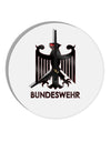 Bundeswehr Logo with Text 10 InchRound Wall Clock-Wall Clock-TooLoud-White-Davson Sales