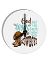 TooLoud God put Angels on Earth and called them Cowboys 10 Inch Round Wall Clock-Wall Clock-TooLoud-Davson Sales