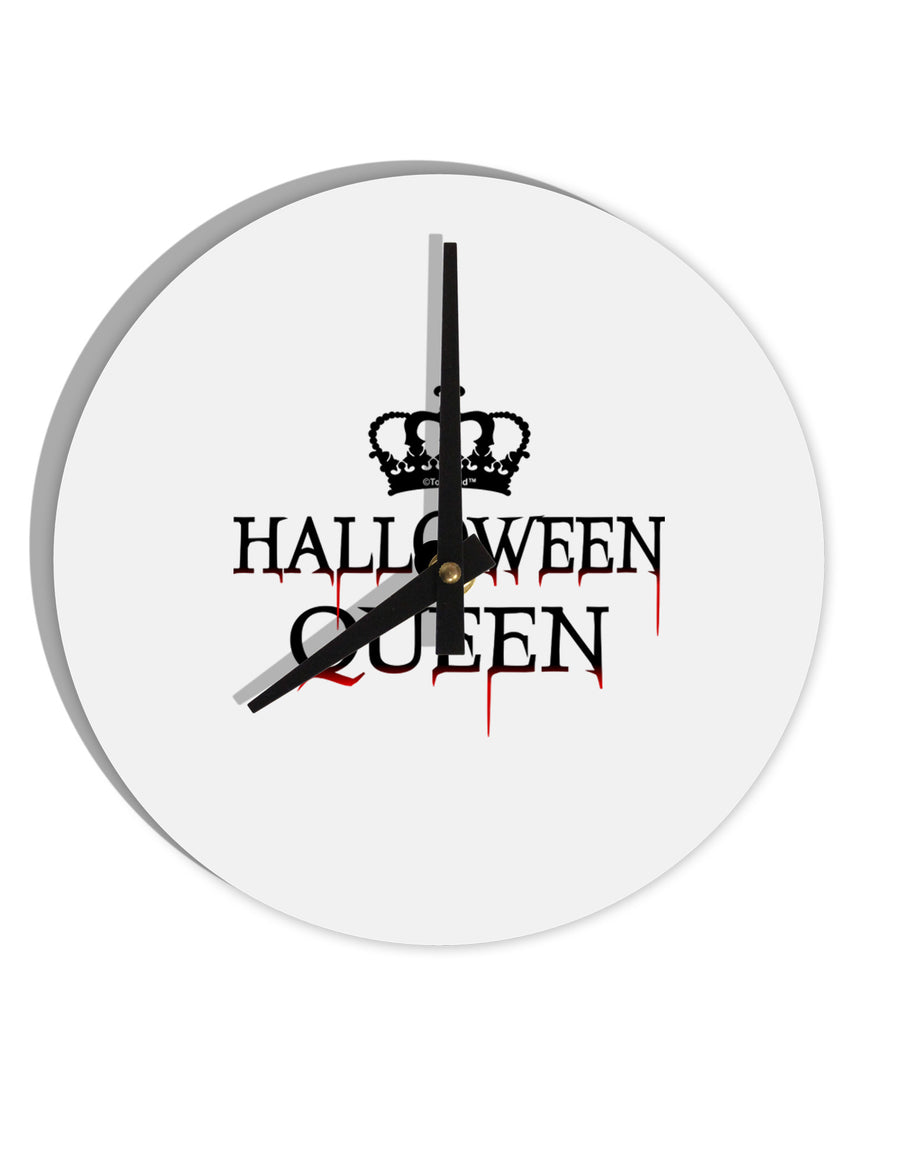 Halloween Queen 10 InchRound Wall Clock by TooLoud-Wall Clock-TooLoud-White-Davson Sales