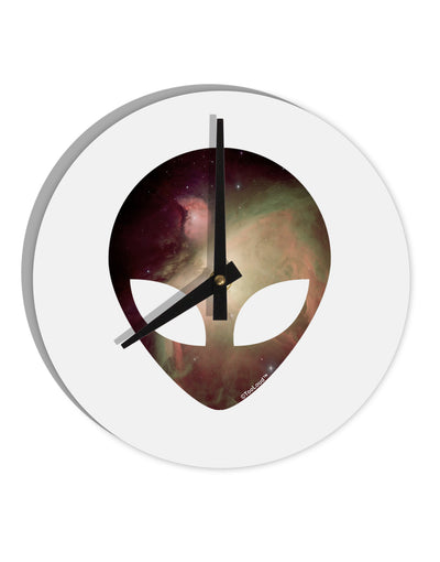 Extraterrestrial Face - Space #2 10 InchRound Wall Clock by TooLoud-Wall Clock-TooLoud-White-Davson Sales