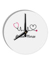 Stethoscope Heartbeat Text 10 InchRound Wall Clock-Wall Clock-TooLoud-White-Davson Sales