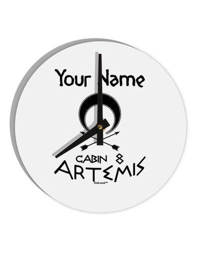 Personalized Cabin 8 Artemis 10 InchRound Wall Clock by TooLoud-Wall Clock-TooLoud-White-Davson Sales