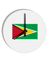 TooLoud Guyana Flag 10 Inch Round Wall Clock-Wall Clock-TooLoud-Davson Sales