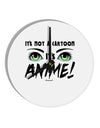 Not A Cartoon Eyes Green 10 InchRound Wall Clock by TooLoud-Wall Clock-TooLoud-White-Davson Sales