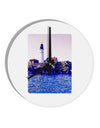 TooLoud Watercolor Lighthouse 2 10 InchRound Wall Clock-Wall Clock-TooLoud-White-Davson Sales