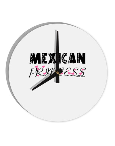 Mexican Princess - Cinco de Mayo 10 InchRound Wall Clock by TooLoud-Wall Clock-TooLoud-White-Davson Sales