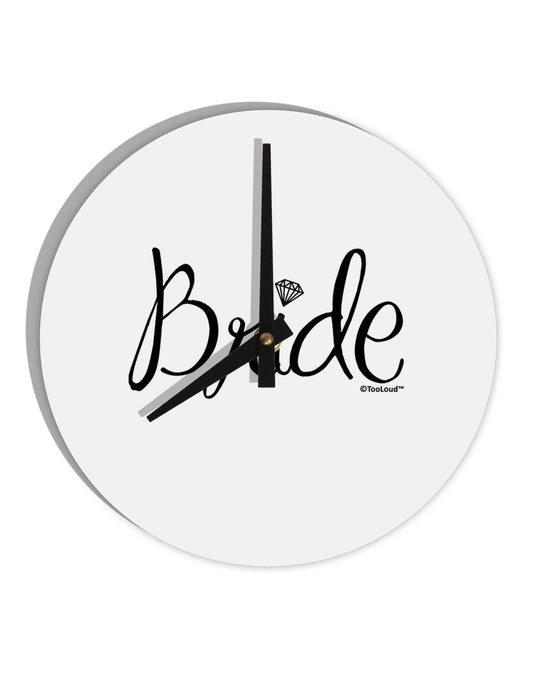 Bride Design - Diamond 10 InchRound Wall Clock-Wall Clock-TooLoud-White-Davson Sales