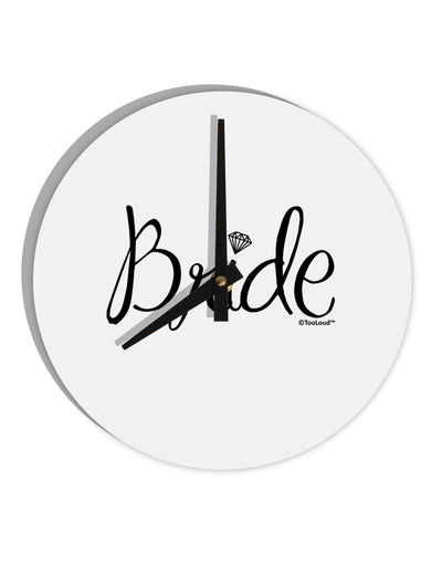 Bride Design - Diamond 10 InchRound Wall Clock-Wall Clock-TooLoud-White-Davson Sales