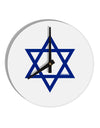 Jewish Star of David 10 InchRound Wall Clock by TooLoud-Wall Clock-TooLoud-White-Davson Sales