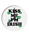 Kiss Me I'm Irish - Green Kisses 10 InchRound Wall Clock by TooLoud-Wall Clock-TooLoud-White-Davson Sales