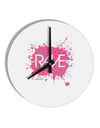 Rave Splatter Pink 10 InchRound Wall Clock-Wall Clock-TooLoud-White-Davson Sales