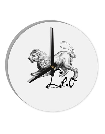 Leo Illustration 10 InchRound Wall Clock-Wall Clock-TooLoud-White-Davson Sales