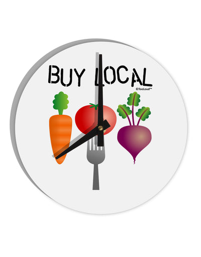 Buy Local - Vegetables Design 10 InchRound Wall Clock-Wall Clock-TooLoud-White-Davson Sales