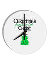 Begins With Christ 10 InchRound Wall Clock-Wall Clock-TooLoud-White-Davson Sales