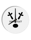 Personalized Matching Reindeer Family Design - Your Text 10 InchRound Wall Clock-Wall Clock-TooLoud-White-Davson Sales